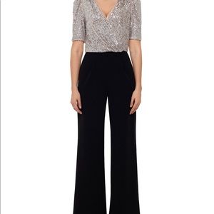 XSCAPE Sequin-Top Jumpsuit